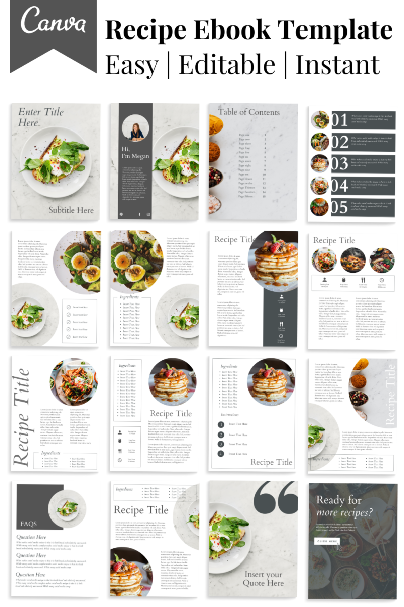 Recette minimaliste mise en page