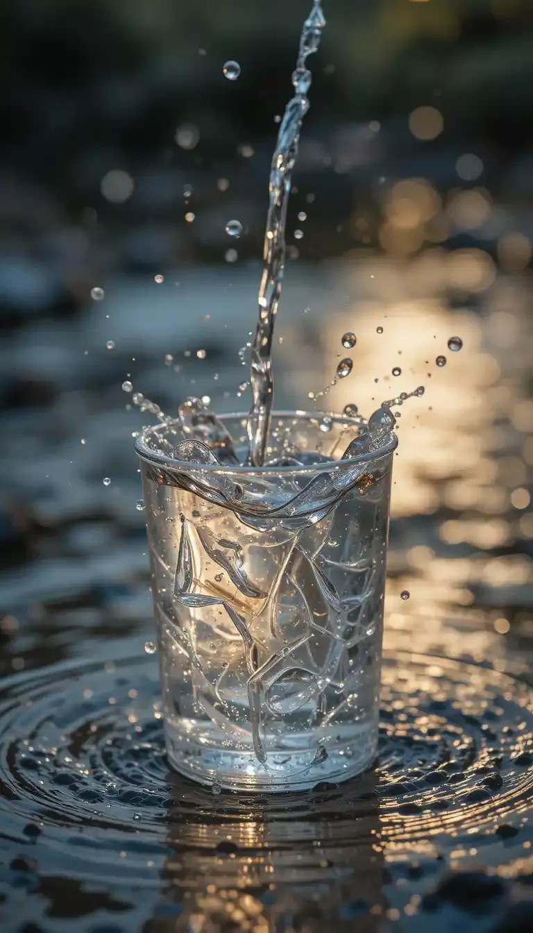 Verre d'eau esthétique