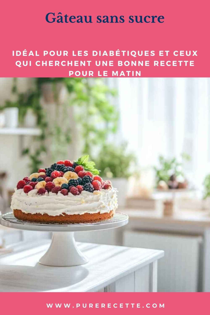 Gâteau sans sucre esthétique