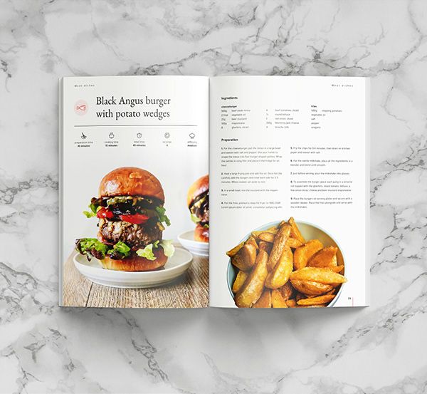 Recette minimaliste mise en page