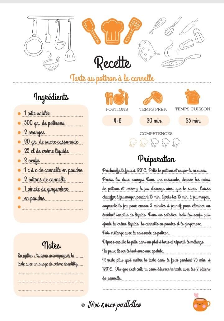 Mise en page recette saine