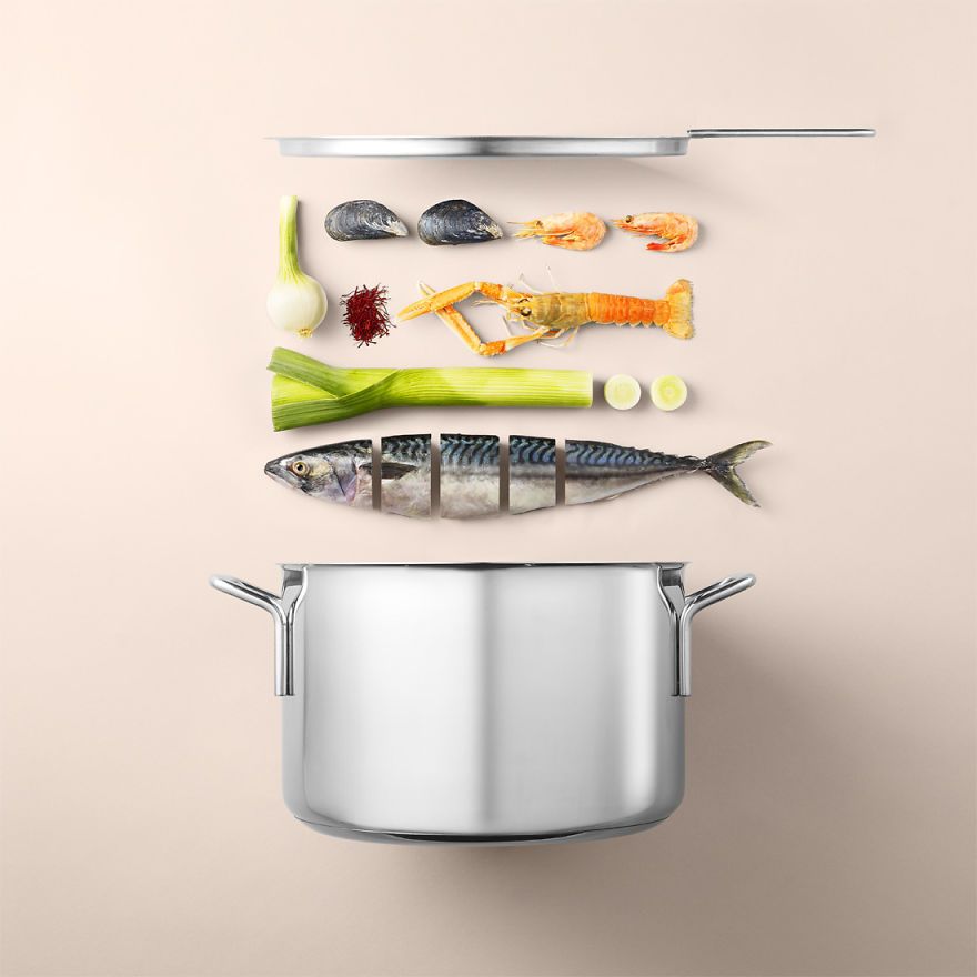 Photographie balance de cuisine flatlay