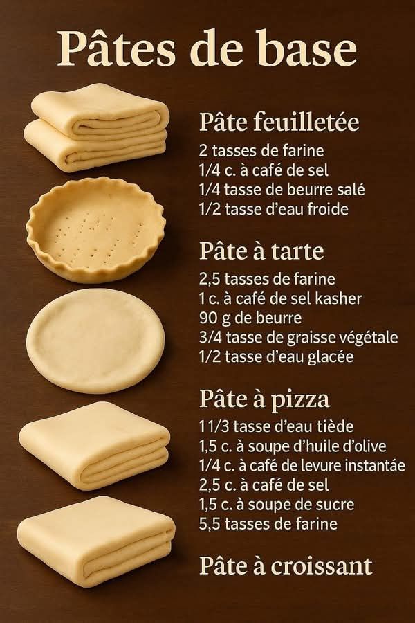 Ingrédients pâtisserie à plat