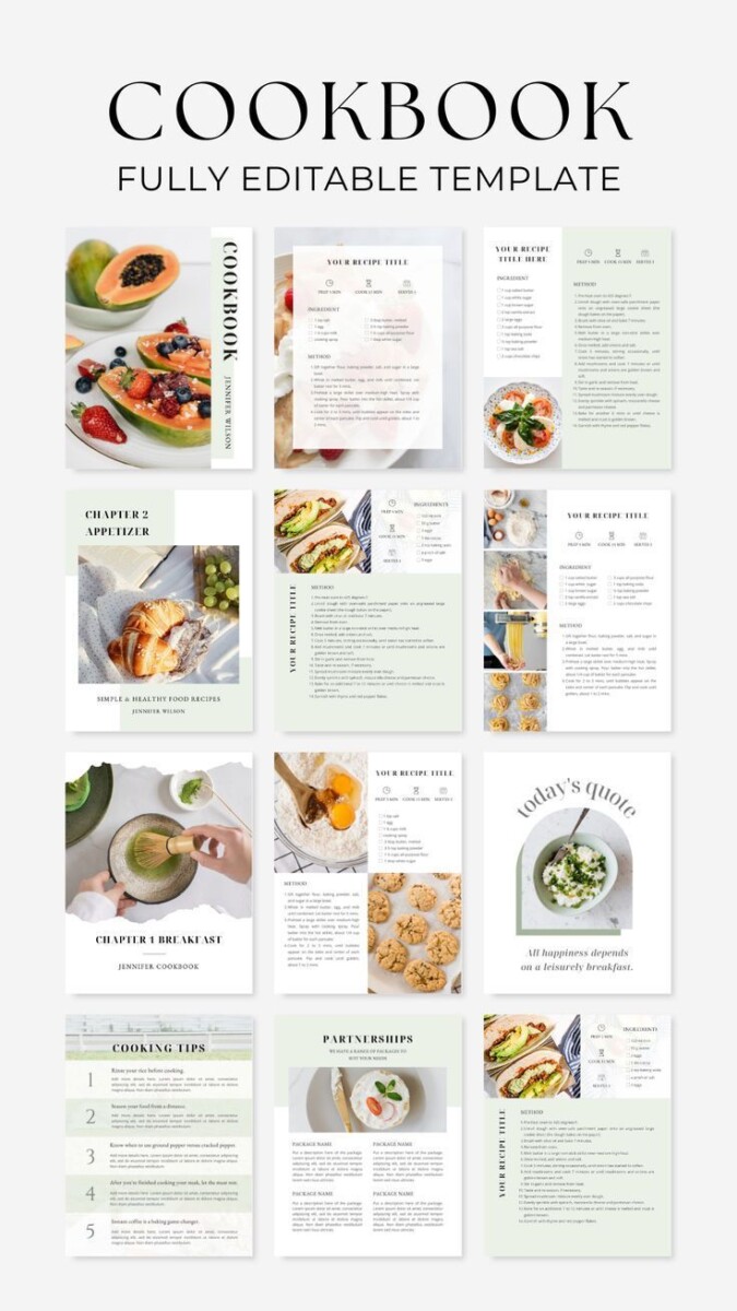 Recette minimaliste mise en page