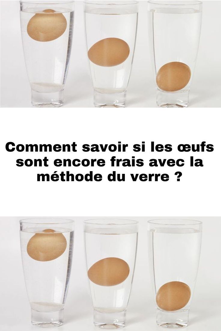 Test fraîcheur œuf eau