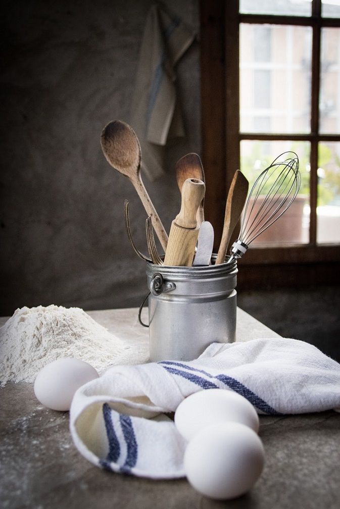 Photographie balance de cuisine flatlay